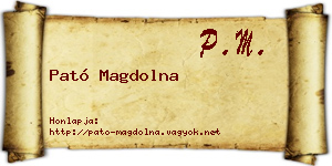 Pató Magdolna névjegykártya